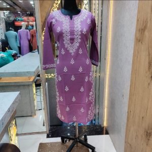Chikankari Cotton Kurti
